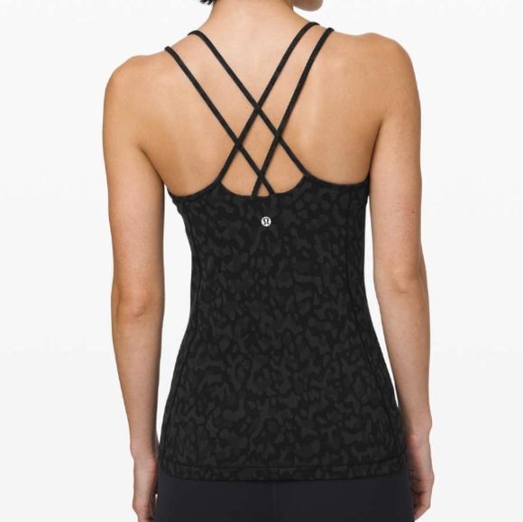 lululemon athletica Tops - Lululemon Free To Be Tank Everlux Camo Deep Coal